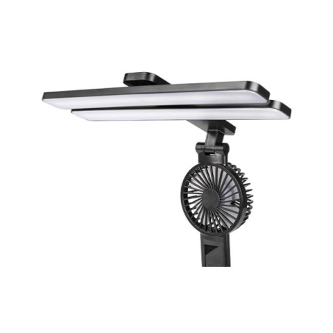 MasterLED Summer 9W-os asztali lámpa beépített ventilátorral, 3000-6500K, fekete