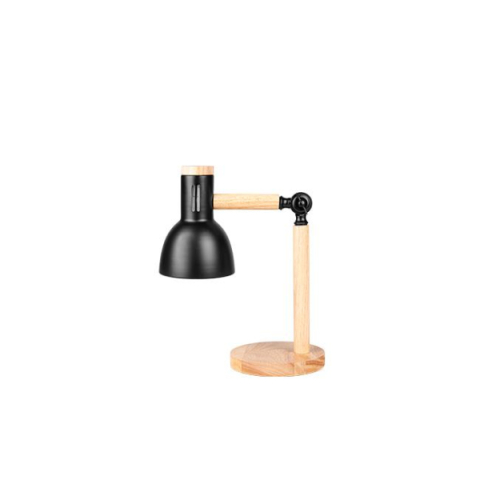 MasterLED Woody asztali  lámpa fekete/tölgy színben, E27-es foglalattal