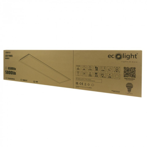EcoLight 1195x295x30 süllyesztett 50 W-os natúr fehér LED panel
