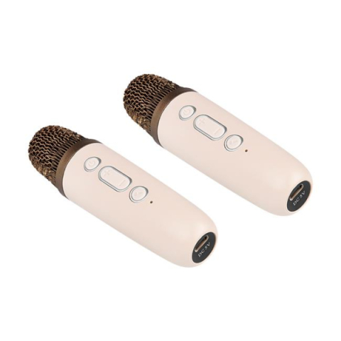 MasterLED Hordozható karaoke szett Bluetooth hangszóróval és 2 mikrofonnal