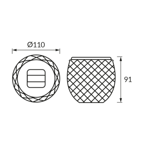Strühm Bola kristály mintájú napelemes LED lámpa, IP44-ös védettséggel