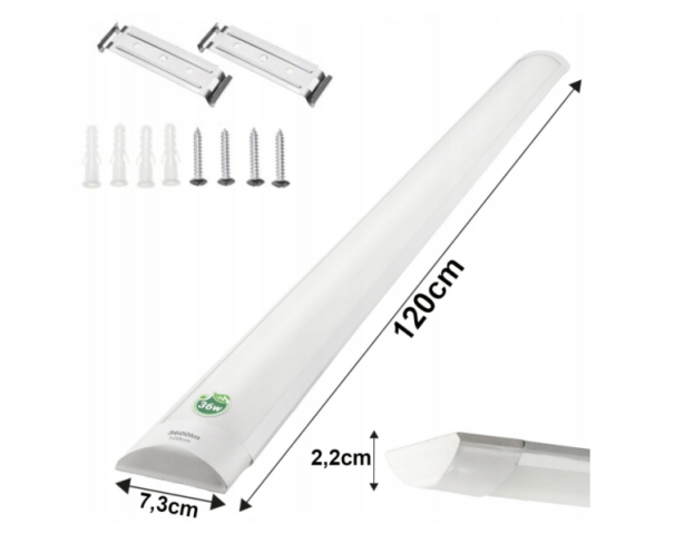 Berge Batten Led 36 W, 120 cm, 4000K, falon kívüli fehér lámpa 