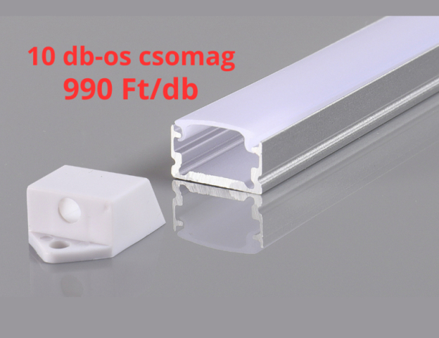 Ledmaster Slim felületre szerelhető aluprofil szett 10 db-os csomag 