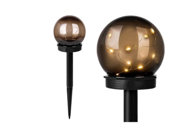 MasterLED Kula földbe szúrható 10 cm-es napelemes LED lámpa 
